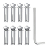 VEVOR 3 ft. Aluminum Handrail Fits 2 Steps or 3 Steps Flexible Handrails for Outdoor Deck, White
