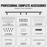 VEVOR Handrail Stair Railing 7 in. H x 84.6 in. W Wall Mount Handrails Black Aluminum Alloy handrails for indoor stairs