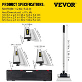 VEVOR Drywall Skimming Blade Set 10 In. 24 In. 32 In. Blades and 35 In. to 78 In. Extension Handle Stainless Steel Knife