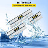 VEVOR Drywall Skimming Blade Set 10 In. 24 In. 32 In. Blades and 35 In. to 78 In. Extension Handle Stainless Steel Knife