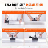 VEVOR Drywall Skimming Blade 48 in. Smoothing Knife Stainless Steel Blade Professional Skim Coat Tools For Drywall Wipe