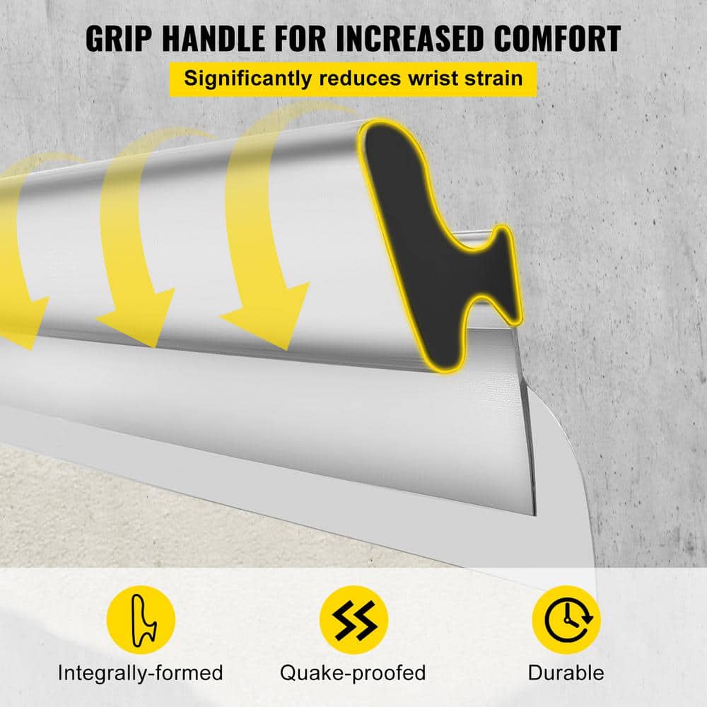 VEVOR Drywall Skimming Blade 40 In. Smoothing Knife European Stainless Steel Construction Knife Aluminum Blade Profile