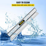 VEVOR Drywall Skimming Blade 40 In. Smoothing Knife European Stainless Steel Construction Knife Aluminum Blade Profile