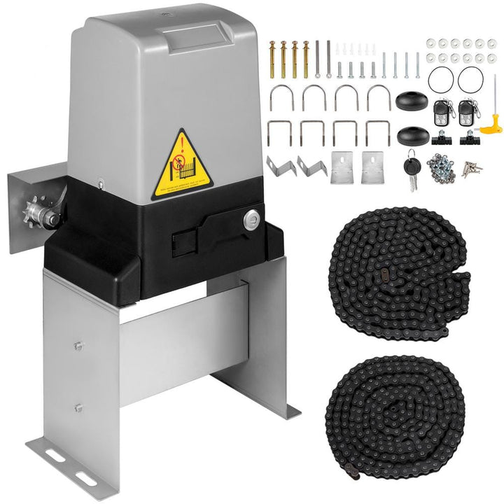 VEVOR Automatic Slide Gate Opener 3300 lb. with Infrared Security Photocell Sensor Sliding Gate Opener with 2 Remote Controls