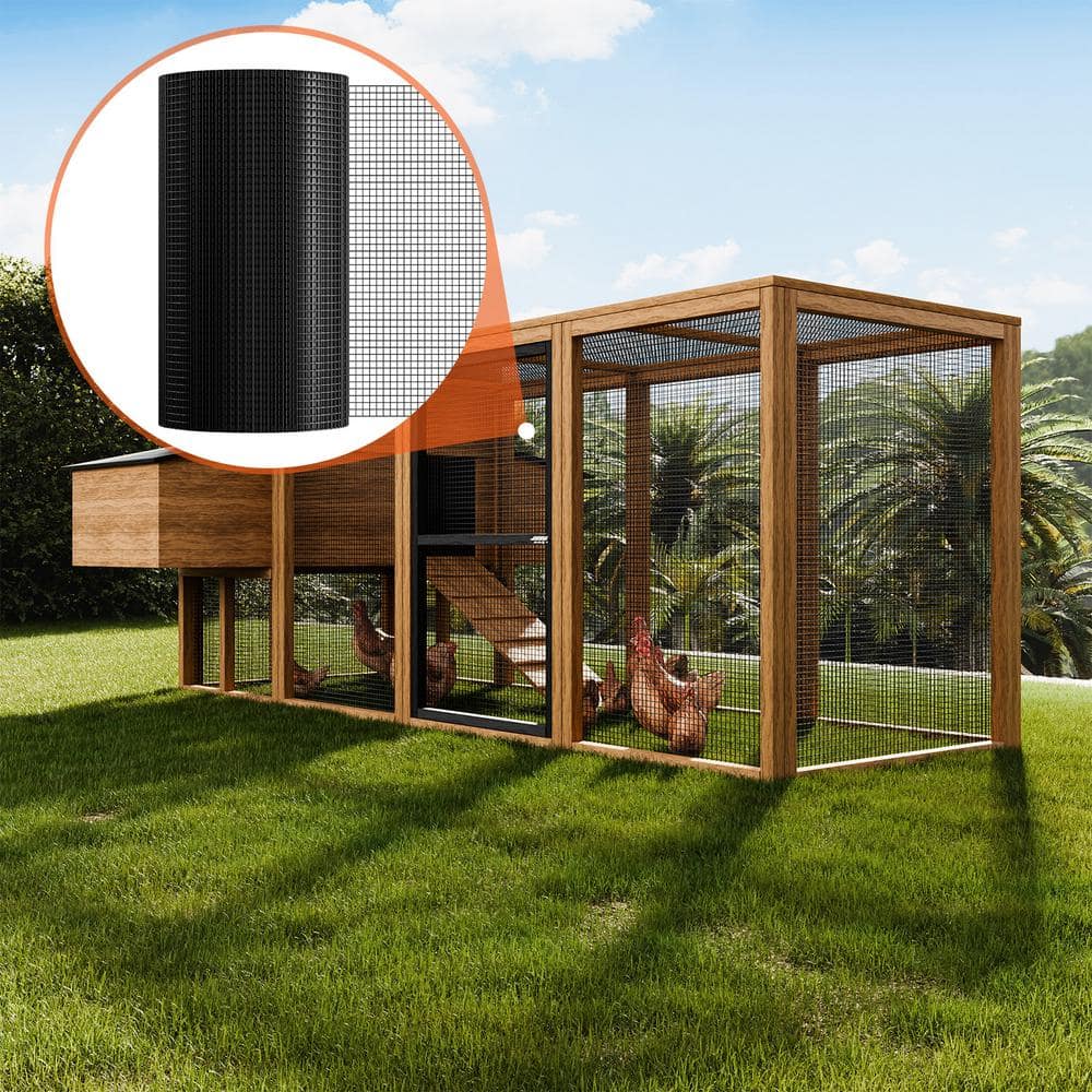 VEVOR Hardware Cloth 24 in. x 100 ft. Galvanized Wire Mesh Roll 19 Gauge Chicken Wire Fence Roll