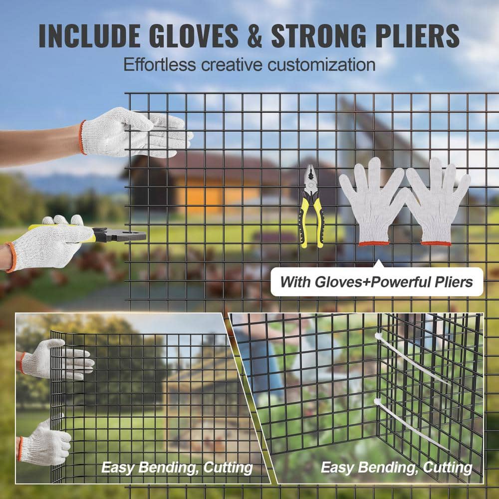 VEVOR Hardware Cloth 24 in. x 100 ft. Galvanized Wire Mesh Roll 19 Gauge Chicken Wire Fence Roll