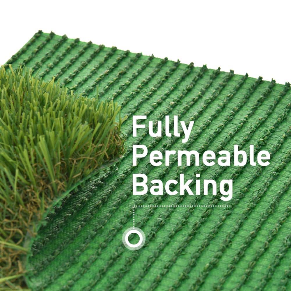 Unbranded Cruze 12 ft. W x Cut To Length Vibrant Green 35 oz. 1.25 in. Pile with Superflow Green Backing Artificial Grass Turf
