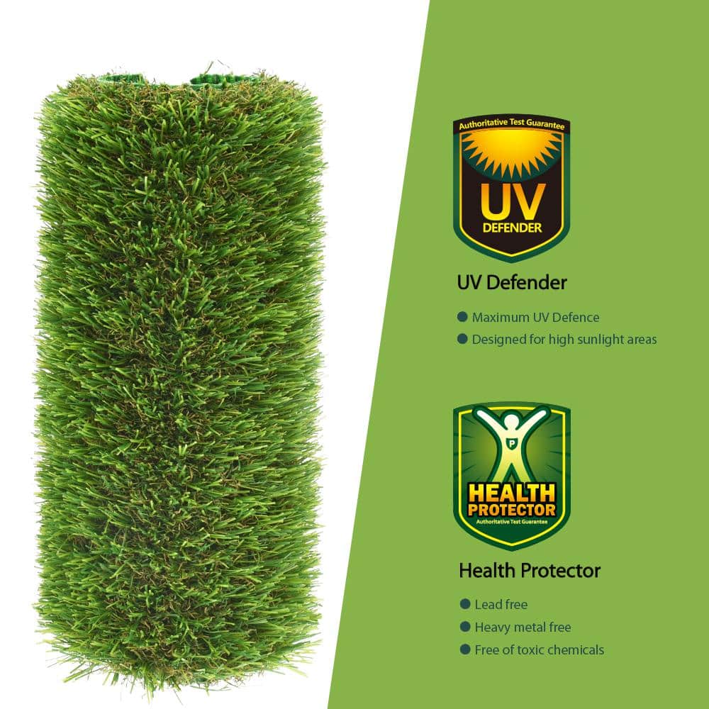 Unbranded Cruze 12 ft. W x Cut To Length Vibrant Green 35 oz. 1.25 in. Pile with Superflow Green Backing Artificial Grass Turf