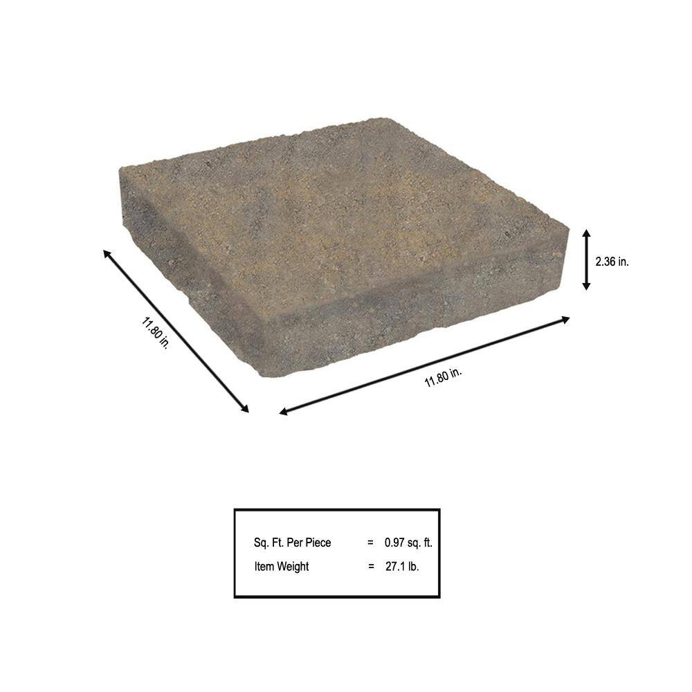 Valestone Hardscapes Domino 11.75 in. x 11.75 in. x 2.25 in. Victorian Blend Beige/Gray Concrete Paver