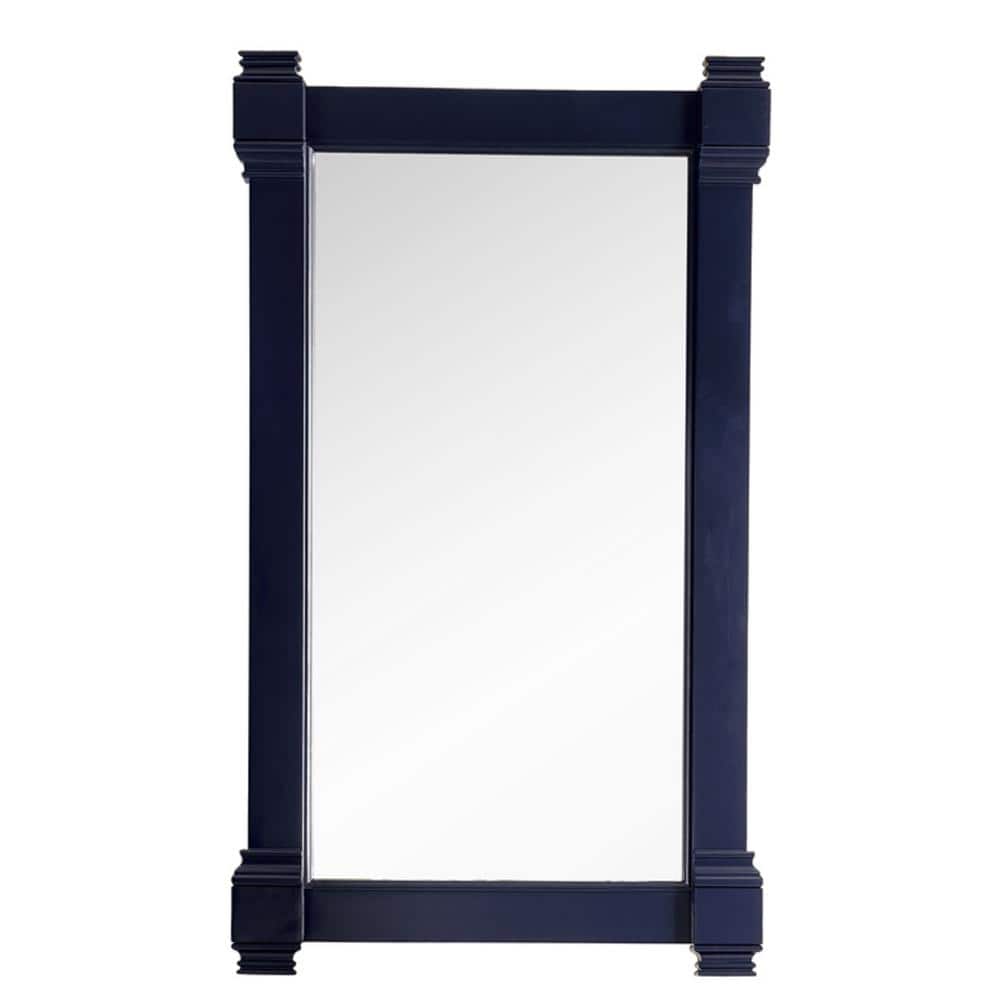 James Martin Vanities Brittany 21.7 in. W x 39.2 in. H Framed Rectangular Wall Mirror in Victory Blue