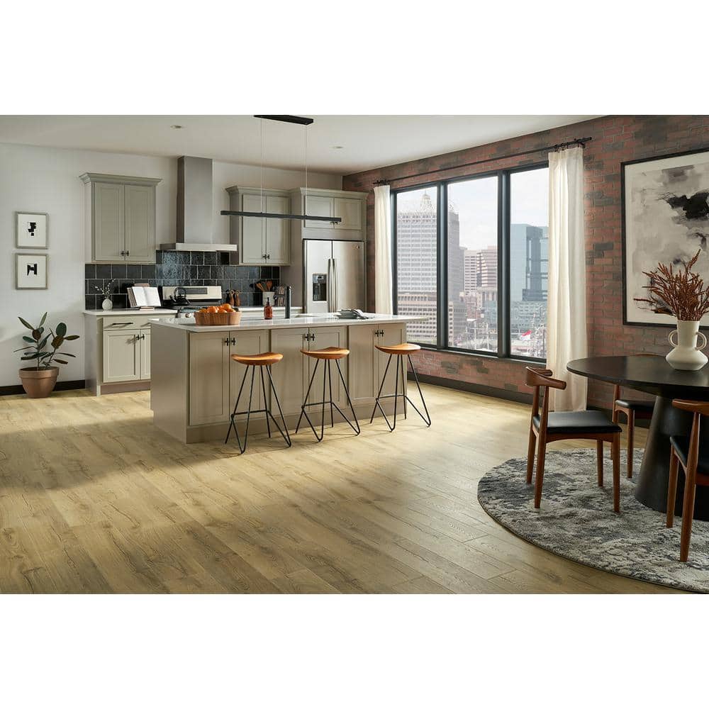 Pergo Outlast+ Vienna Oak 12 mm T x 7.4 in. W Waterproof Laminate Wood Flooring (19.63 sqft/case)