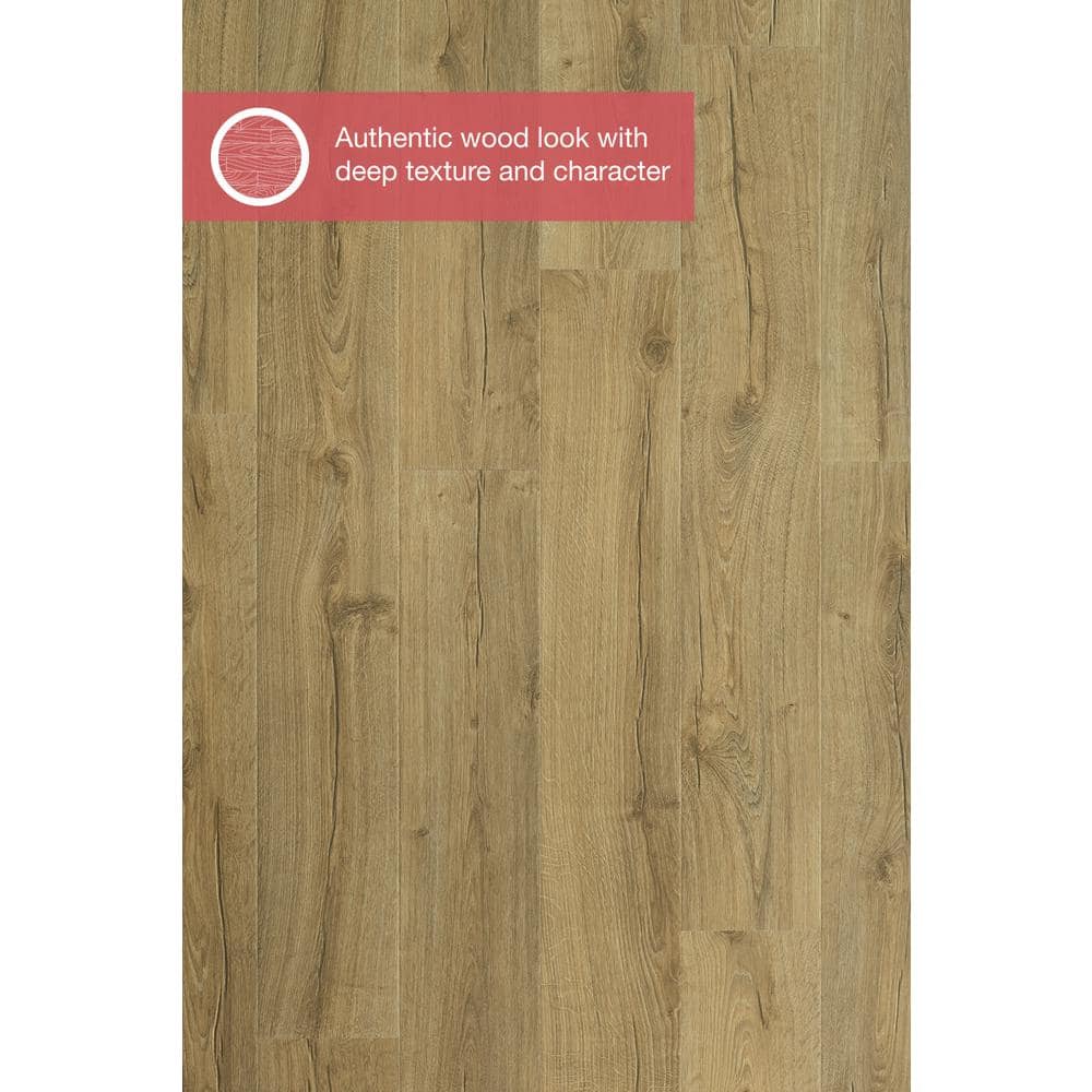 Pergo Outlast+ Vienna Oak 12 mm T x 7.4 in. W Waterproof Laminate Wood Flooring (19.63 sqft/case)