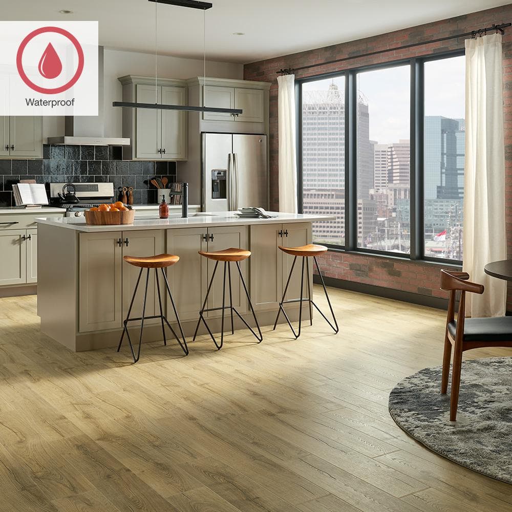 Pergo Outlast+ Vienna Oak 12 mm T x 7.4 in. W Waterproof Laminate Wood Flooring (19.63 sqft/case)