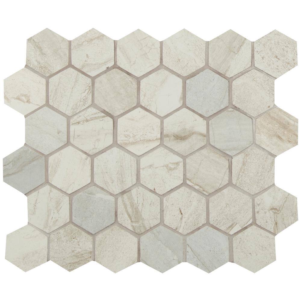 MSI Vigo Gris Hexagon 12 in. x 12 in. Matte Ceramic Floor and Wall Tile (8 sq. ft./Case)