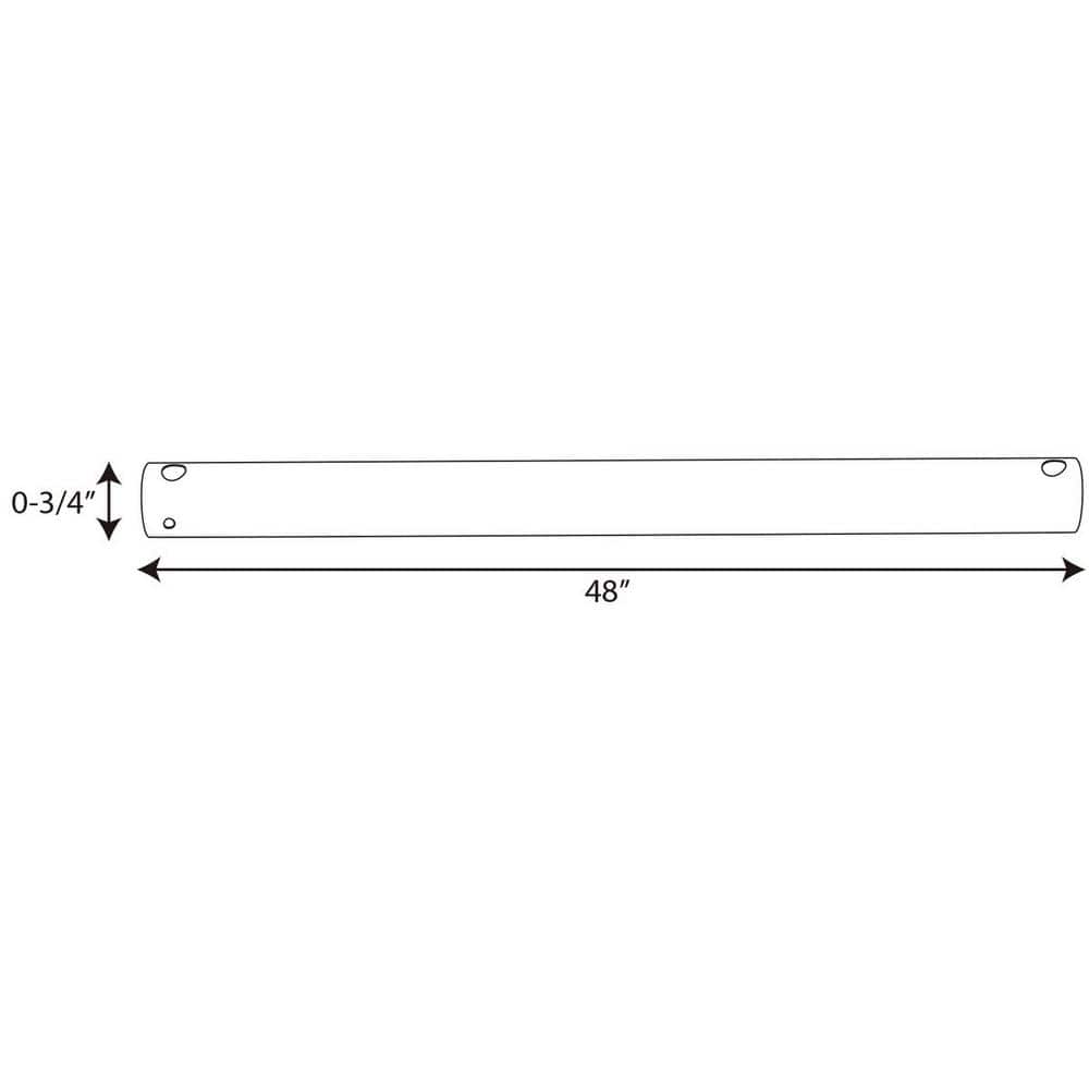 Progress Lighting 48 in. Vintage Brass Ceiling Fan Downrod