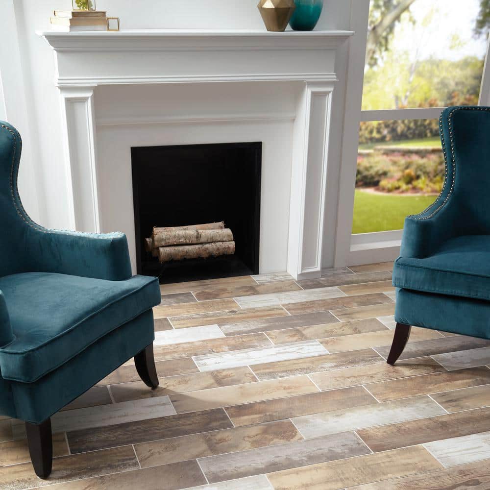 Marazzi Montagna Wood Vintage Chic 6 in. x 24 in. Porcelain Floor and Wall Tile (14.53 sq. ft. / case)