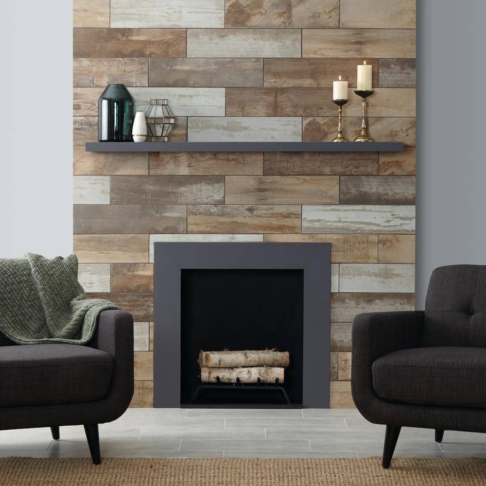 Marazzi Montagna Wood Vintage Chic 6 in. x 24 in. Porcelain Floor and Wall Tile (14.53 sq. ft. / case)
