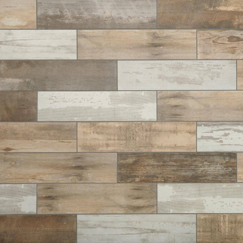 Marazzi Montagna Wood Vintage Chic 6 in. x 24 in. Porcelain Floor and Wall Tile (14.53 sq. ft. per case)