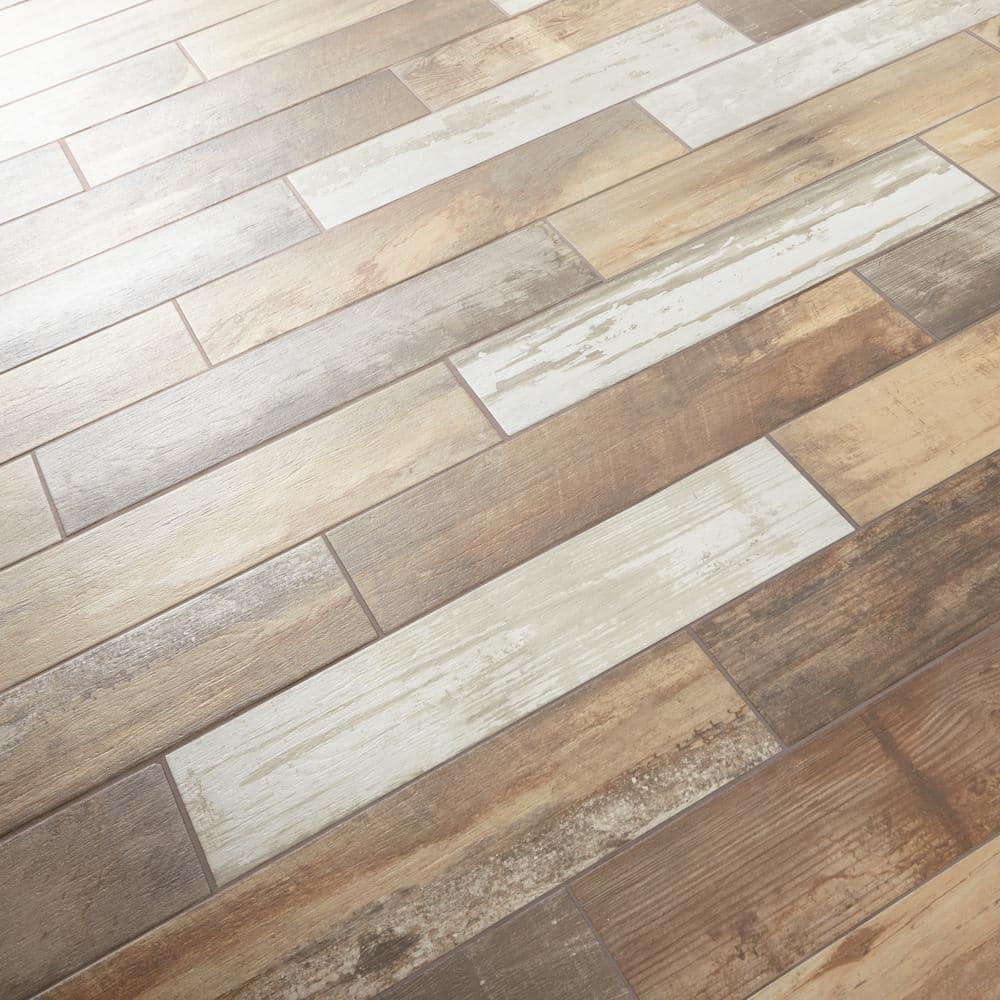 Marazzi Montagna Wood Vintage Chic 6 in. x 24 in. Porcelain Floor and Wall Tile (14.53 sq. ft. / case)