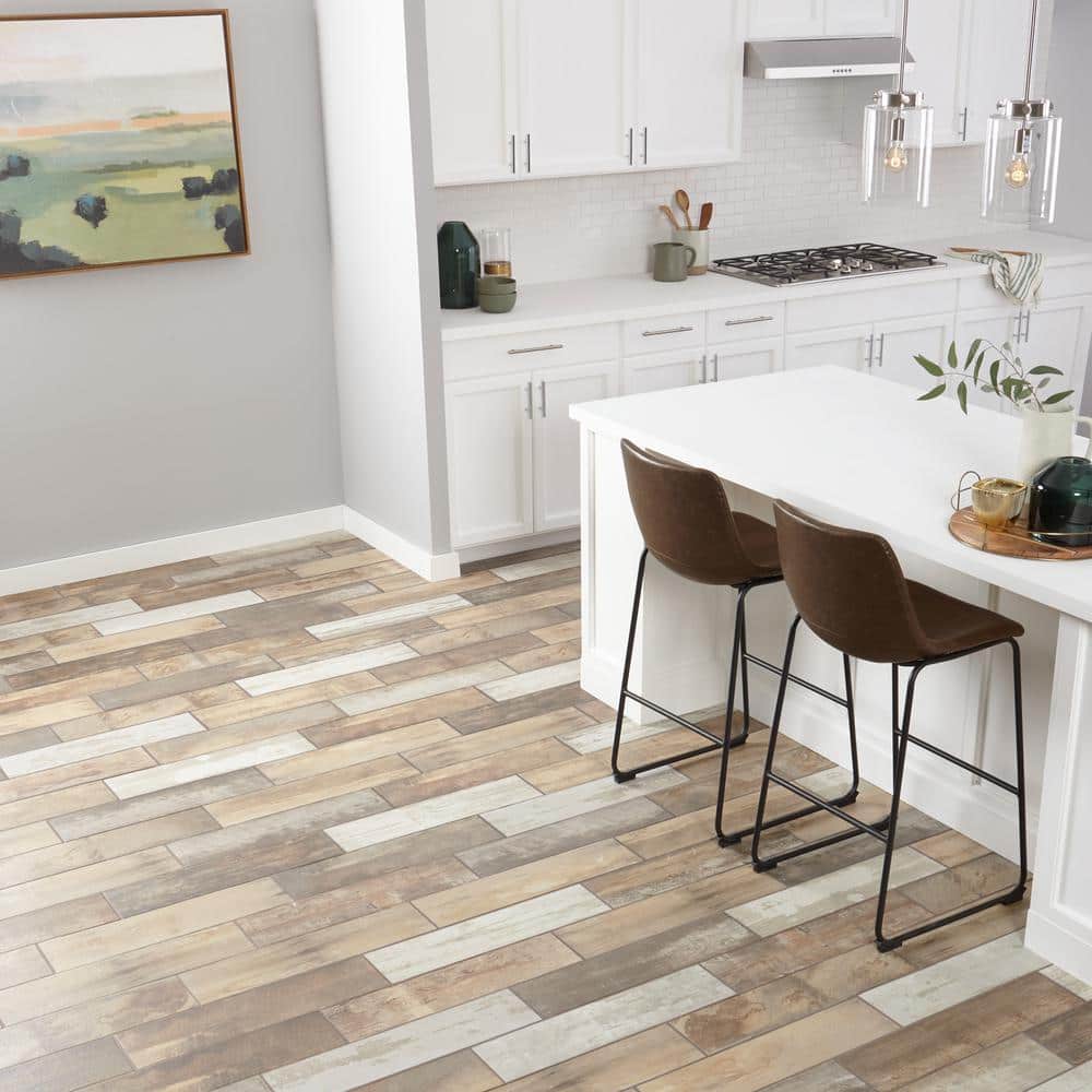 Marazzi Montagna Wood Vintage Chic 6 in. x 24 in. Porcelain Floor and Wall Tile (14.53 sq. ft. / case)