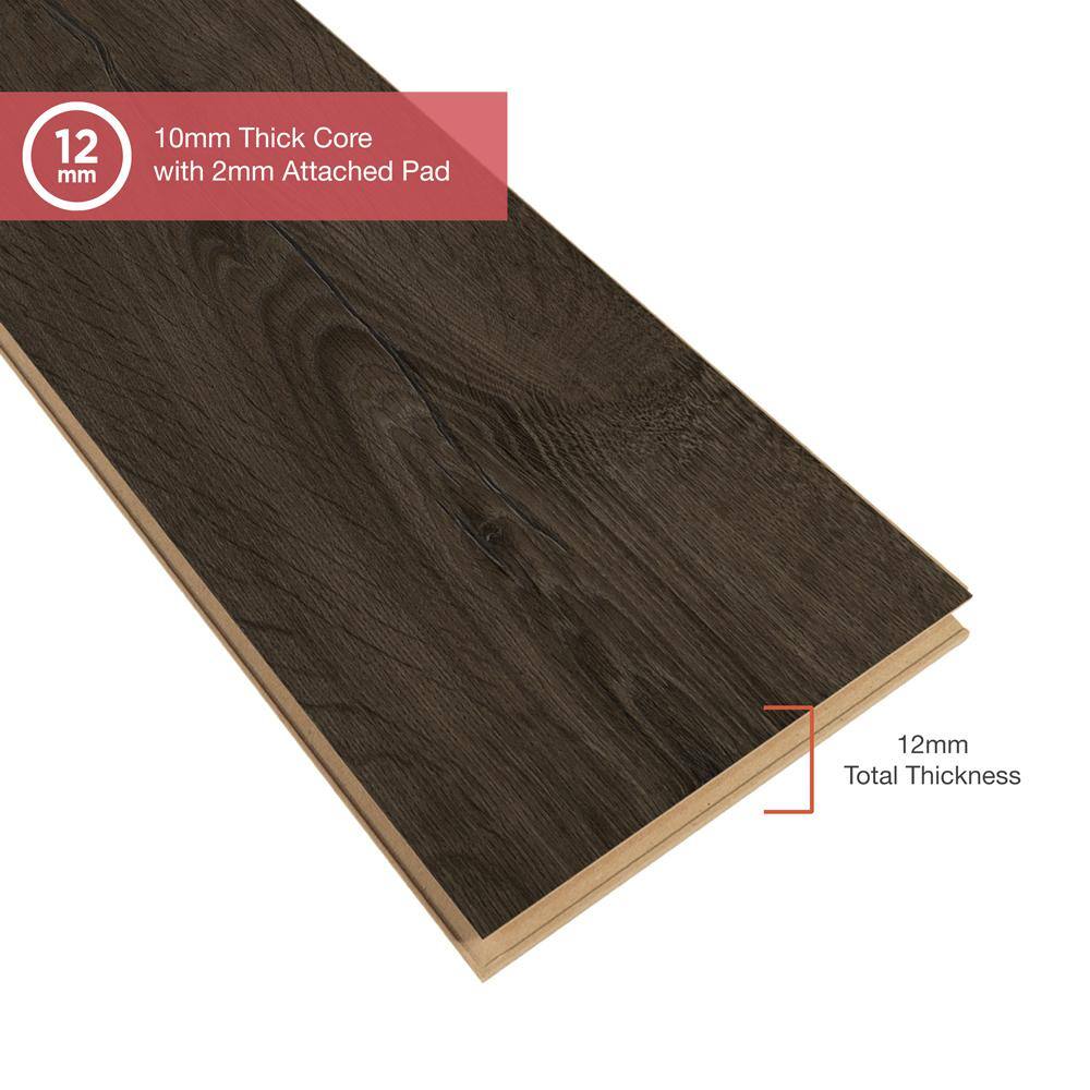 Pergo Outlast+ Vintage Tobacco Oak 12 mm T x 7.4 in. W Waterproof Laminate Wood Flooring (19.63 sq. ft./case)