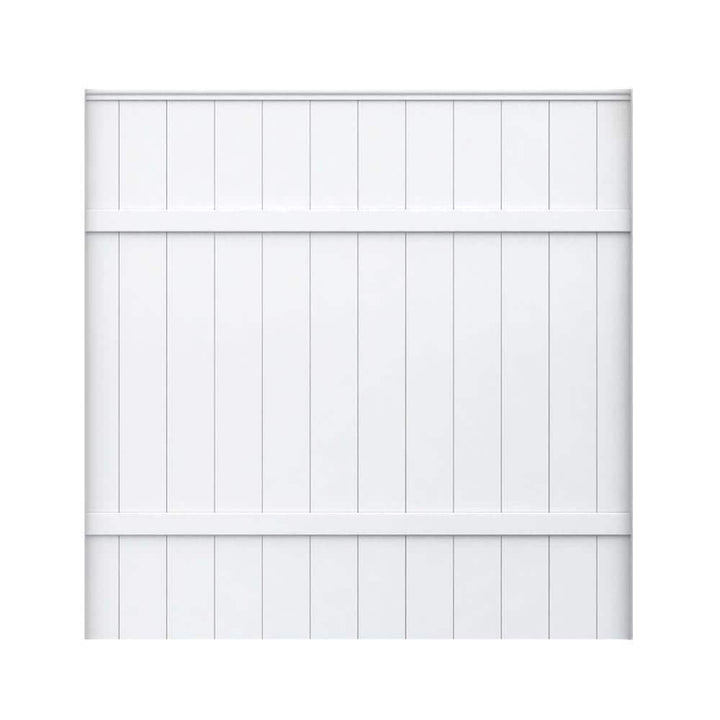 Installed White Vinyl Fence