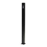Vista 42 in. H x 2.5 in. W Black Aluminum Bottom Stair Post for Stair Railing Kit