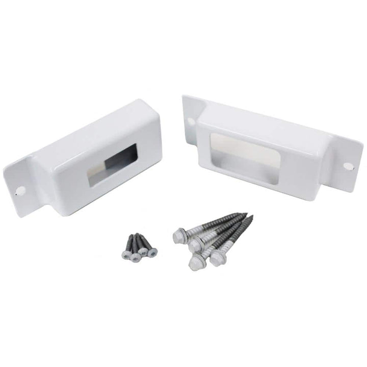 Vista 6 in. H x 2.5 in. W White Aluminum Stair Bracket for Stair Railing Kit