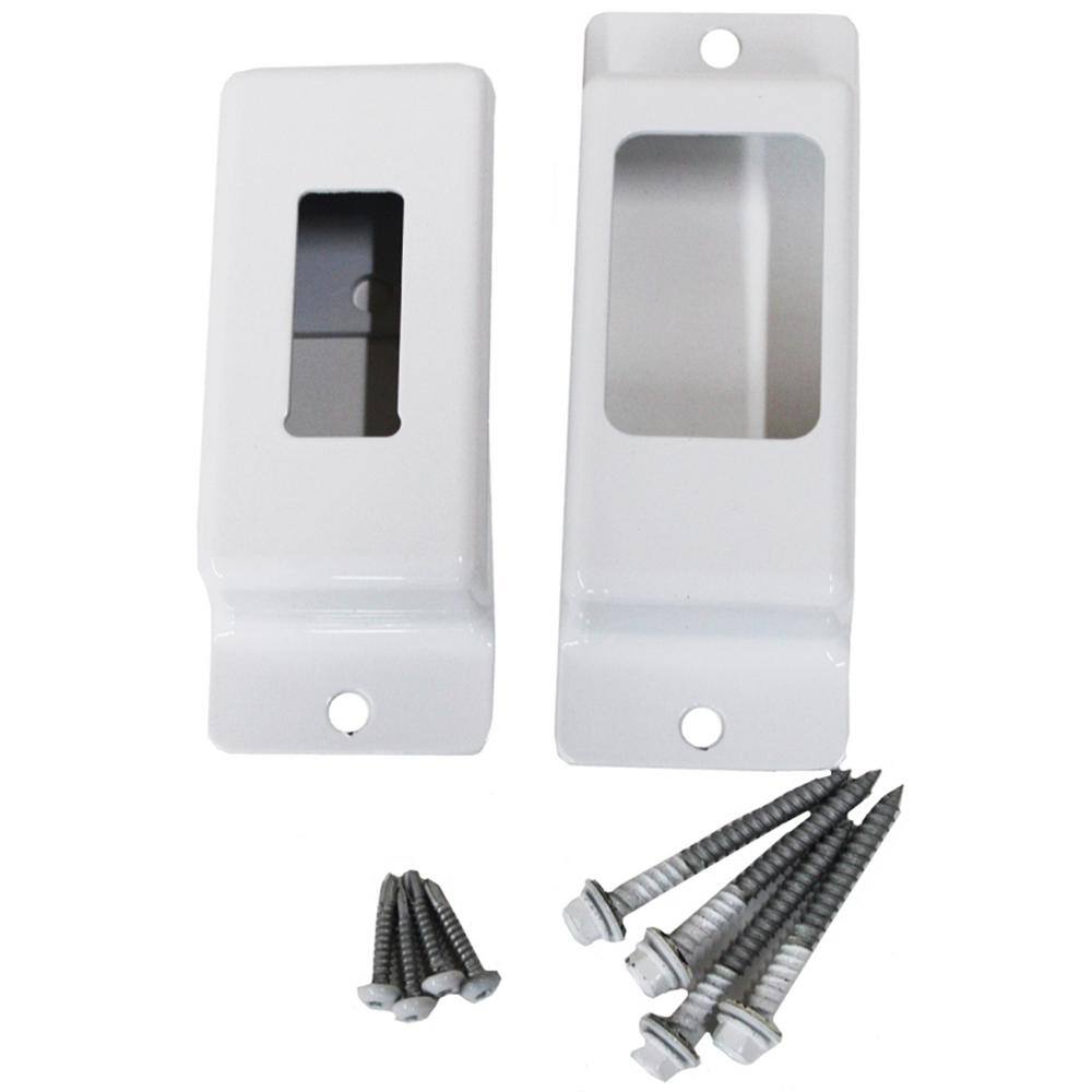 Vista 6 in. H x 2.5 in. W White Aluminum Stair Bracket for Stair Railing Kit