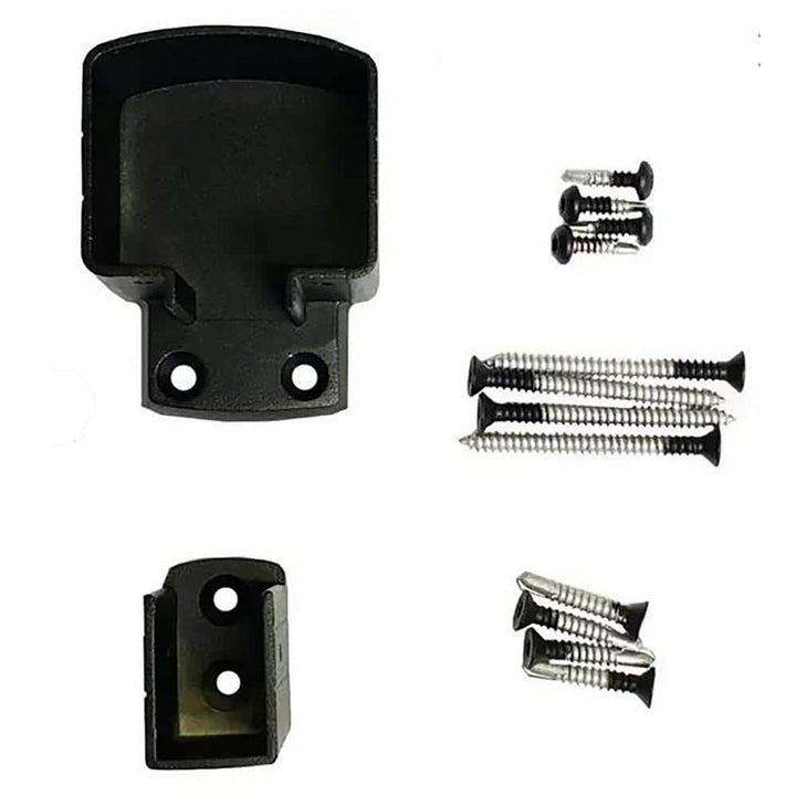 Vista 3.25 in. H x 2.5 in. W Black Aluminum Level Rail Post Brackets