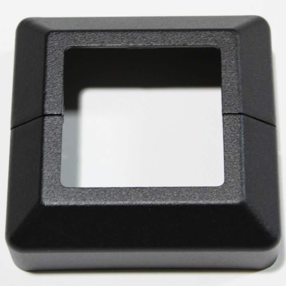 Vista 1 in. H x 4 in. W Black Post Aluminum Base Plate Cover for 2 in. Post