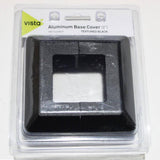 Vista 1 in. H x 4 in. W Black Post Aluminum Base Plate Cover for 2 in. Post