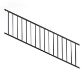 Vista 36 in. H x 96 in. W Black Aluminum Stair Railing Kit
