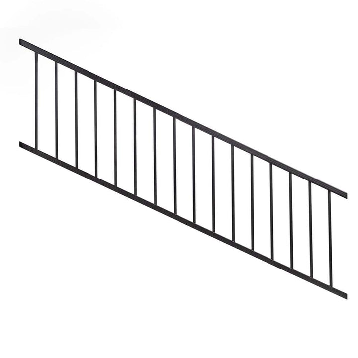 Vista 36 in. H x 96 in. W Black Aluminum Stair Railing Kit