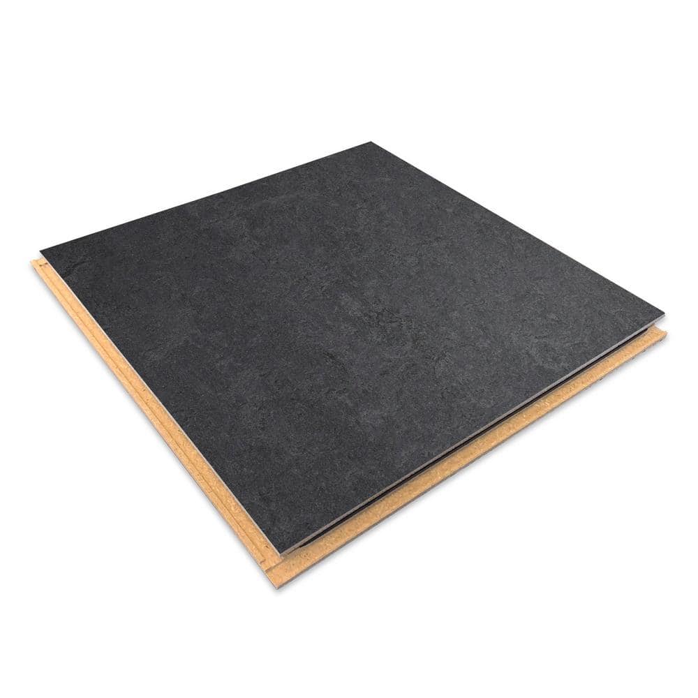 Marmoleum Cinch Loc Seal Volcanic Ash 9.8 mm Thick x 11.81 in. Plank Width Waterproof Laminate Floor Tiles (6.78 sq. ft/Case)