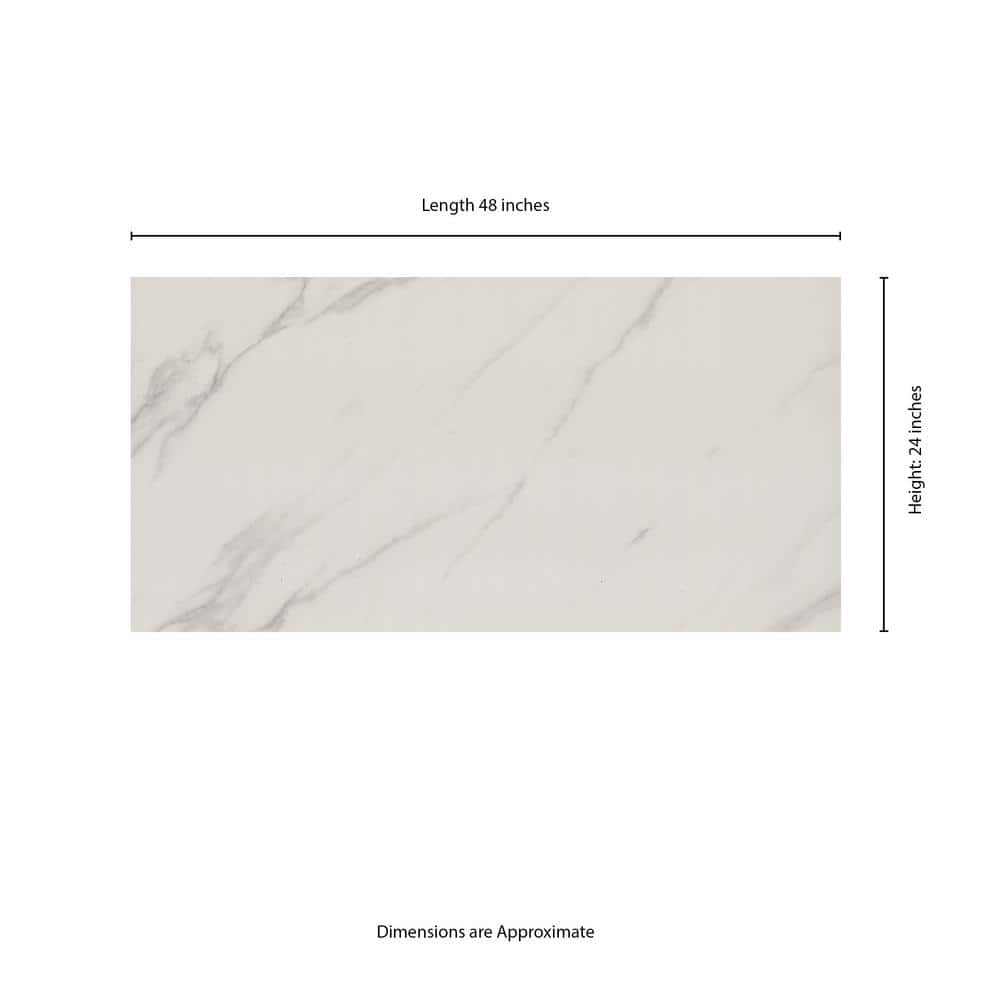 MSI Voyager Blanco 24 in. x 48 in. Matte Porcelain Marble Look Floor and Wall Tile (15.32 sq. ft./Case)