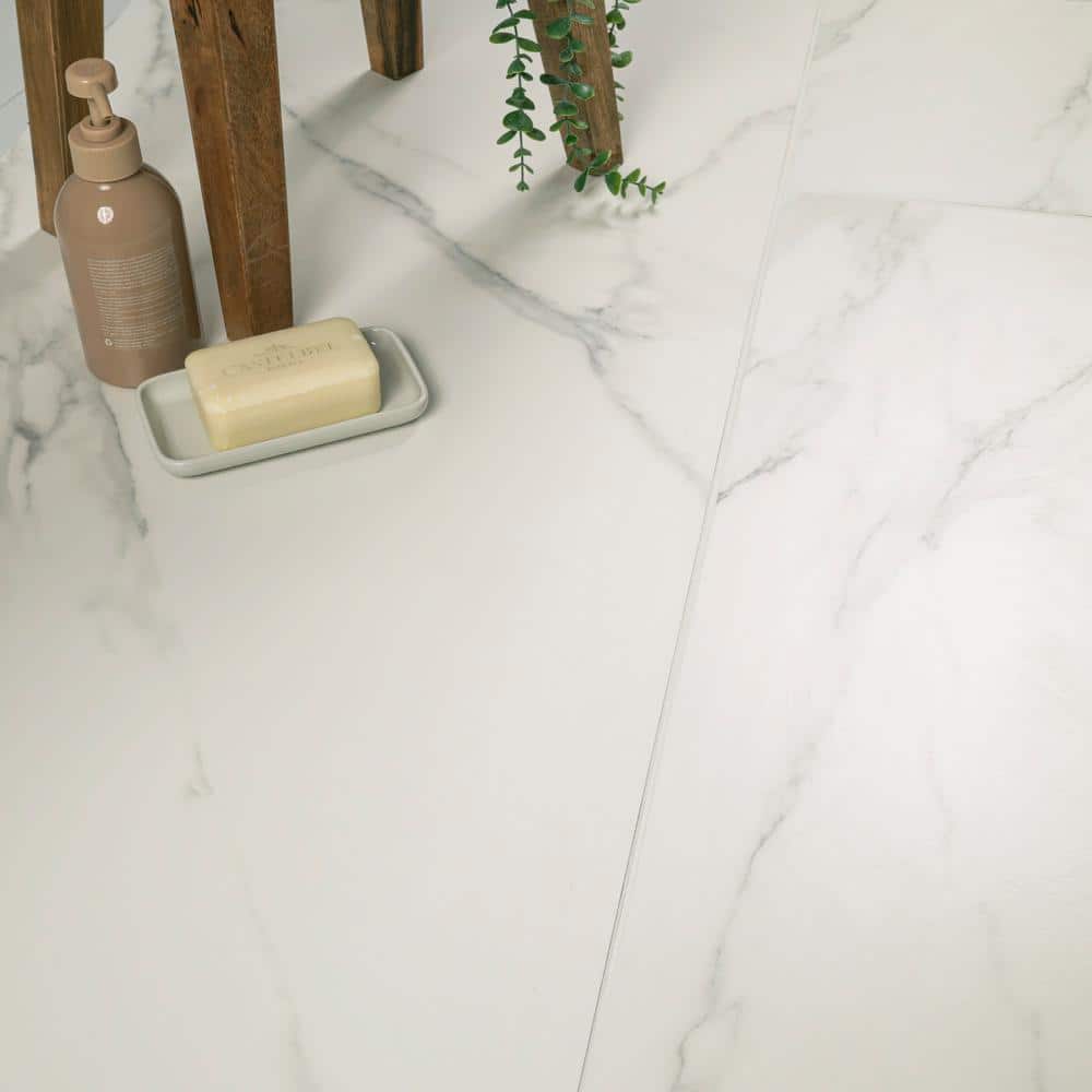 MSI Voyager Blanco 24 in. x 48 in. Matte Porcelain Marble Look Floor and Wall Tile (15.32 sq. ft./Case)