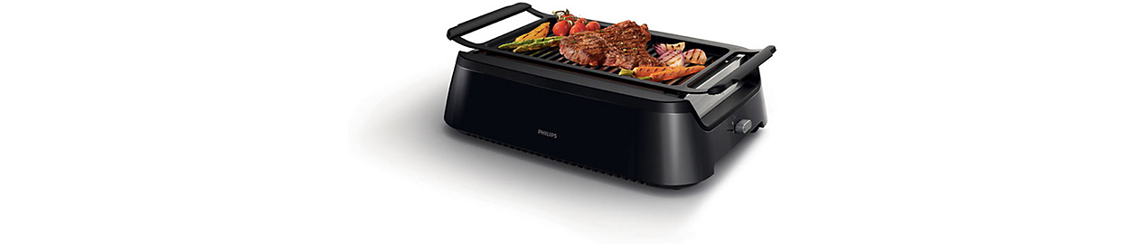 Philips Smoke-less Indoor BBQ Grill, Avance Collection (HD6371/94)