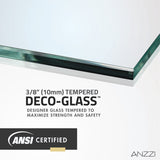 Pacific 48 in. x 58 in. Frameless Hinged Bathtub Door in Chrome