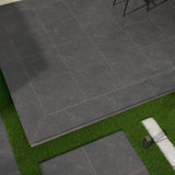 MSI Vulkon Nero 2 cm. x 24 in. x 24 in. Matte Porcelain Paver Tile (8 sq. ft./Case)