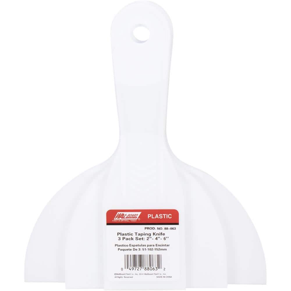 Wal-Board Tools 2 in., 4 in. and 6 in. Plastic Taping Knife Set