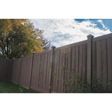 SimTek Ashland 6 ft. x 6 ft. Dark/Walnut Brown Composite Privacy Fence Panel