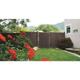 SimTek Ashland 6 ft. x 6 ft. Dark/Walnut Brown Composite Privacy Fence Panel