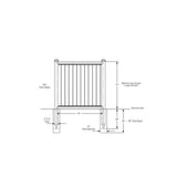 SimTek Ashland 6 ft. x 6 ft. Dark/Walnut Brown Composite Privacy Fence Panel