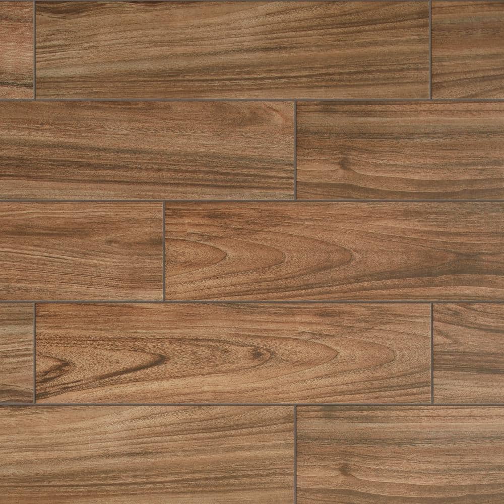 Baker Wood Walnut 6 in. x 24 in. Glazed Porcelain Floor and Wall Tile (392.85 sq. ft./Pallet)