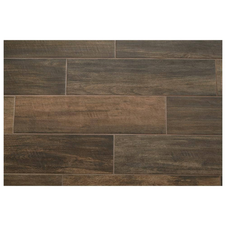 Daltile Brentwood Walnut 6 in. x 24 in. Glazed Porcelain Floor and Wall Tile (14.55 sq. ft. per case)