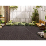WRIGHTMASTER 1.02ft. x 1.02ft. Quick Deck Plastic Interlocking Deck Tile in Walnut Diagonal Stripes (36 sq. ft. per Box)