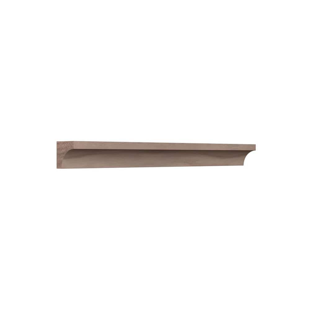 Ekena Millwork WM100 0.69 in. D x 0.69 in. W x 96 in. L Wood Walnut Crown Moulding