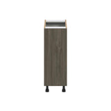 J COLLECTION Medora Textured Slab Walnut Assembled Pullout Right Spice Rack Kitchen Cabinet (12 in. W x 34.5 in. H x 24 in. D)