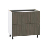 J COLLECTION Medora Textured Slab Assembled Base Cooktop Kitchen Cabinet with 3 Drawers (36 in. W x 34.5 in. H x 24 in. D)